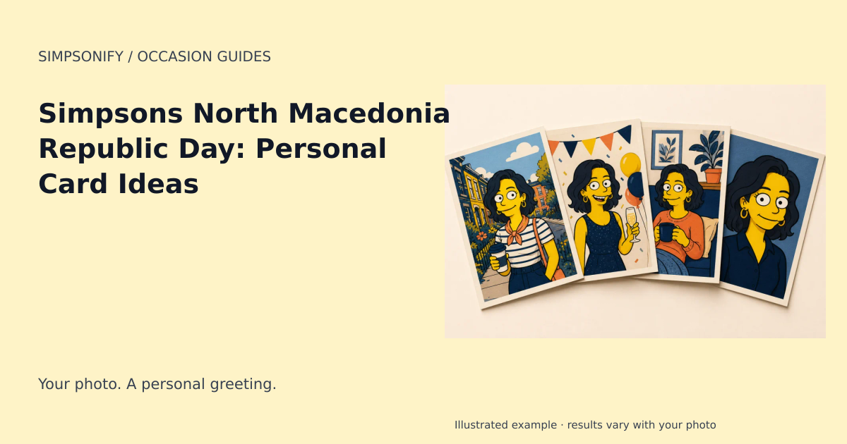 Guide cover: Simpsons North Macedonia Republic Day: Personal Card Ideas