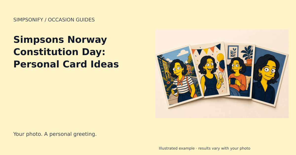 Guide cover: Simpsons Norway Constitution Day: Personal Card Ideas