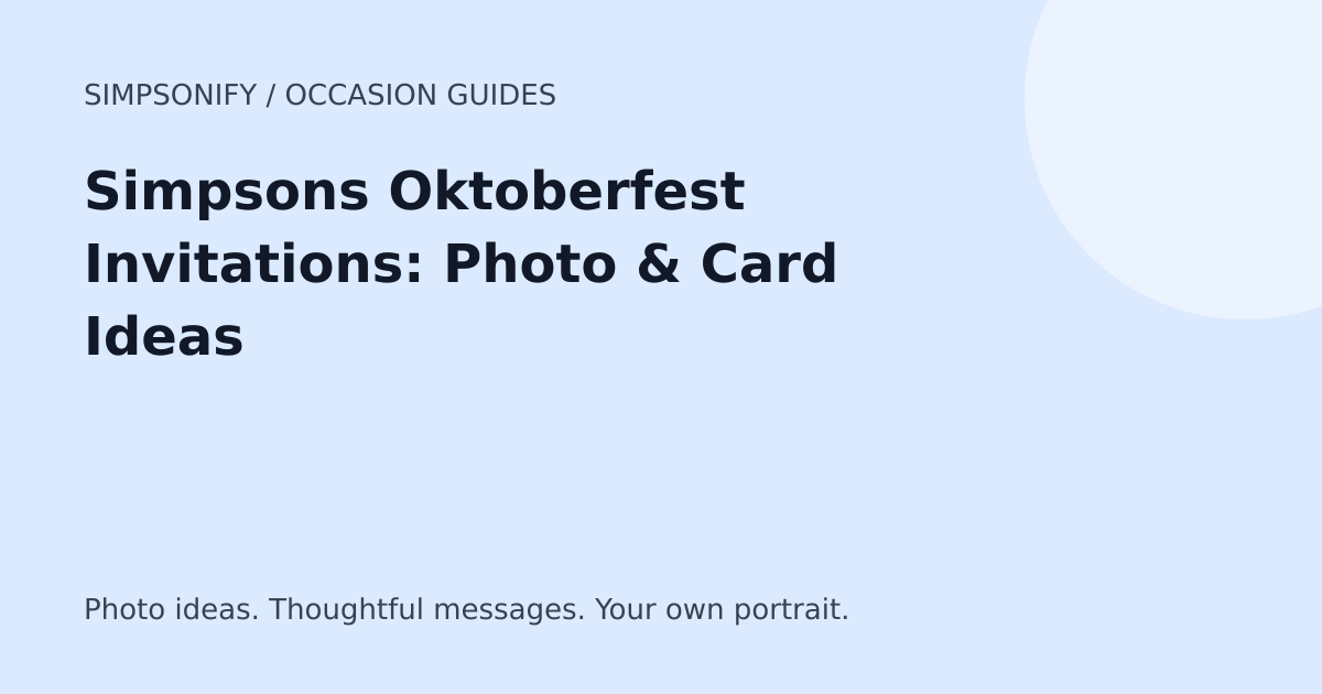 Guide cover: Simpsons Oktoberfest Invitations: Photo & Card Ideas