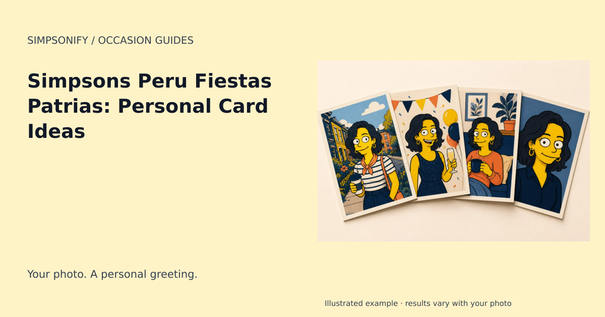 Guide cover: Simpsons Peru Fiestas Patrias: Personal Card Ideas