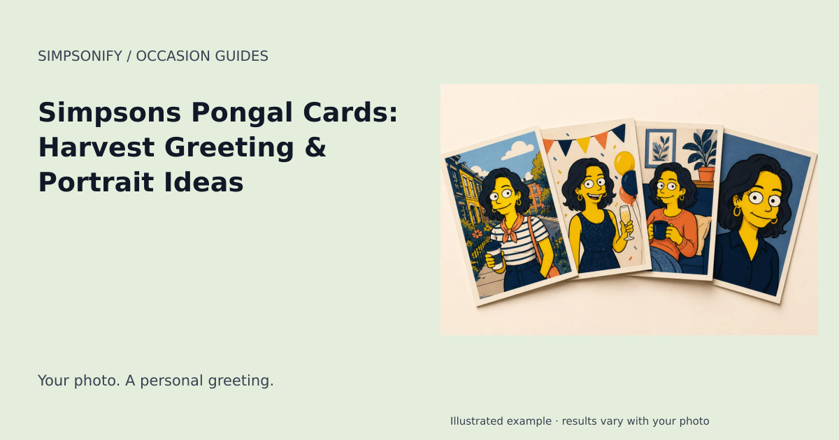 Guide cover: Simpsons Pongal Cards: Harvest Greeting & Portrait Ideas