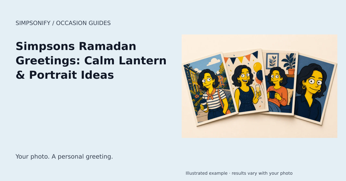 Guide cover: Simpsons Ramadan Greetings: Calm Lantern & Portrait Ideas