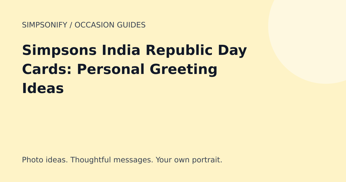 Guide cover: Simpsons India Republic Day Cards: Personal Greeting Ideas