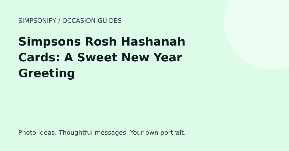 Guide cover: Simpsons Rosh Hashanah Cards: A Sweet New Year Greeting