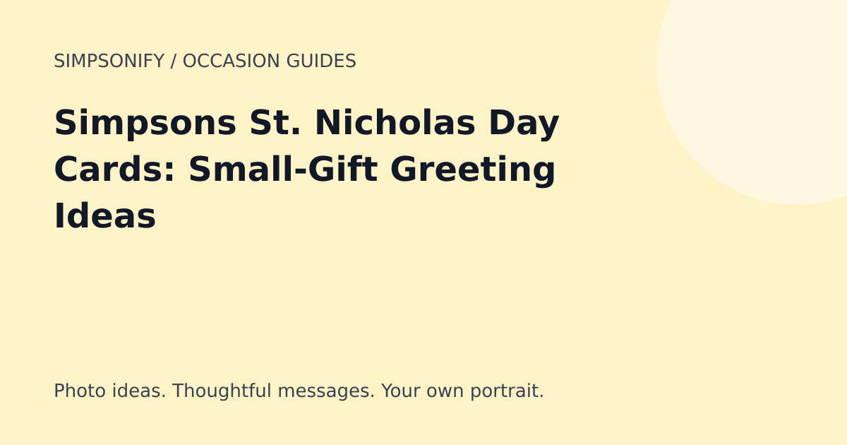 Guide cover: Simpsons St. Nicholas Day Cards: Small-Gift Greeting Ideas