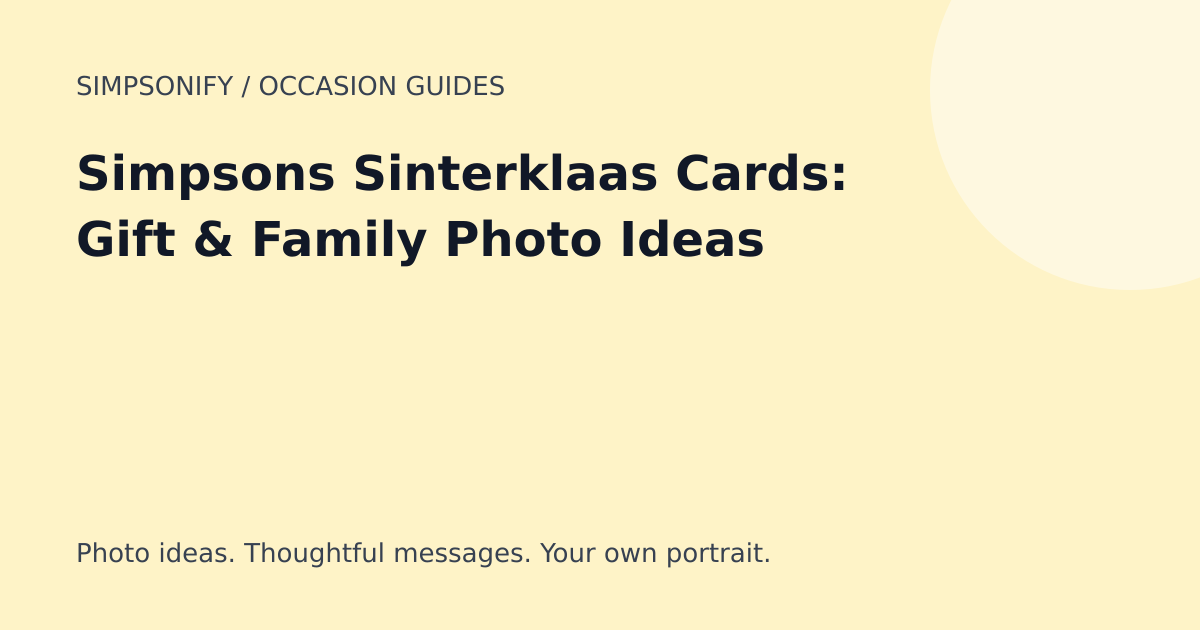 Guide cover: Simpsons Sinterklaas Cards: Gift & Family Photo Ideas