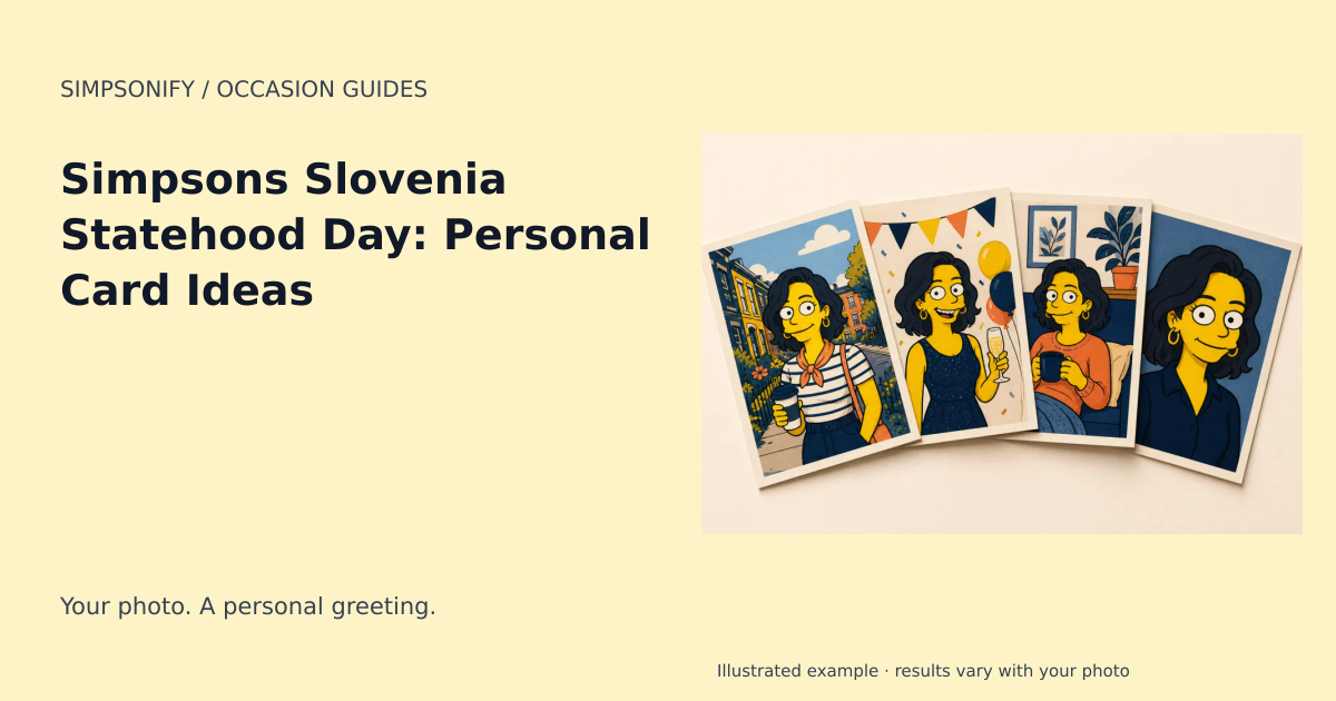 Guide cover: Simpsons Slovenia Statehood Day: Personal Card Ideas