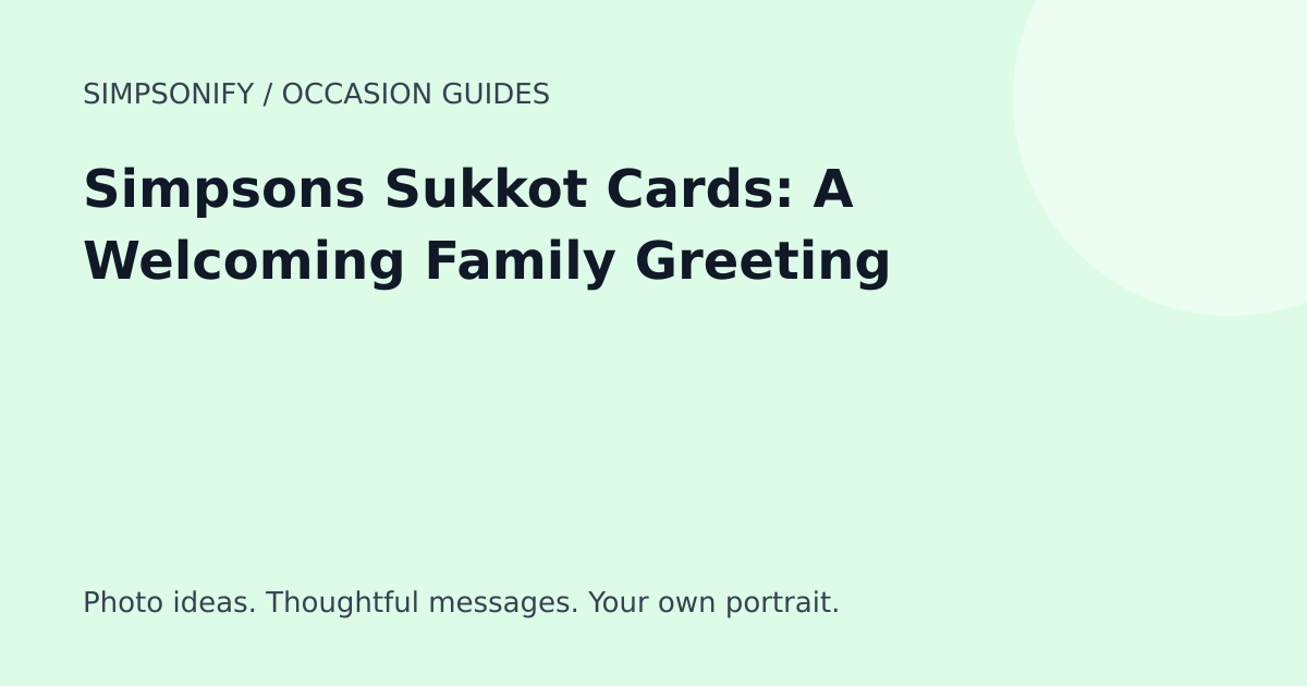 Guide cover: Simpsons Sukkot Cards: A Welcoming Family Greeting