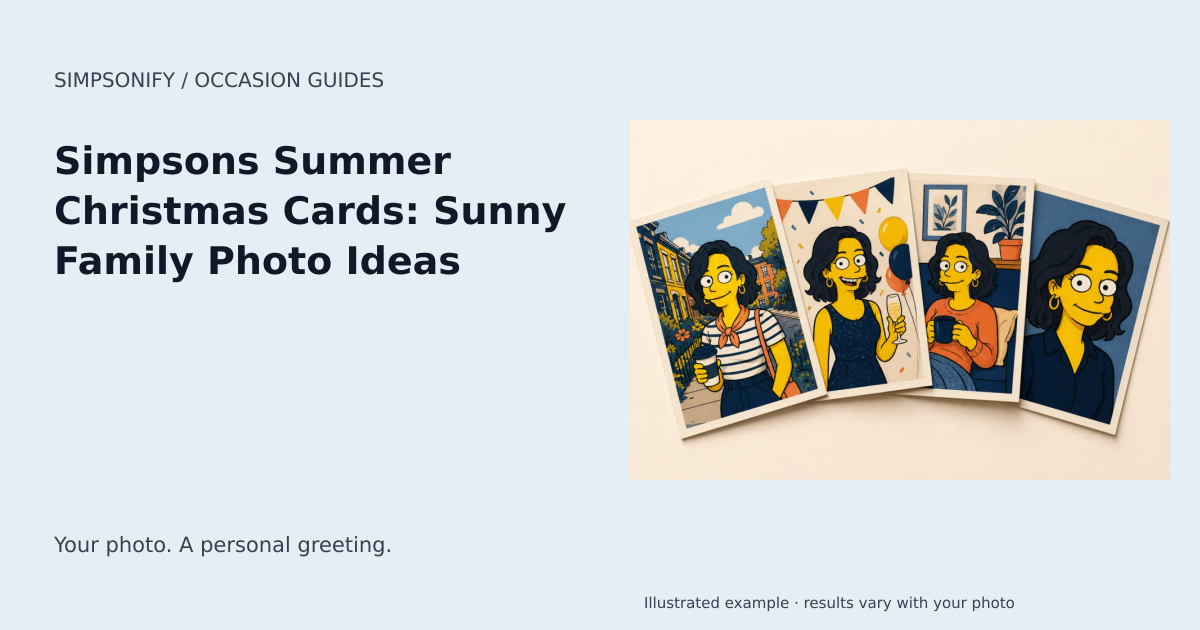 Guide cover: Simpsons Summer Christmas Cards: Sunny Family Photo Ideas