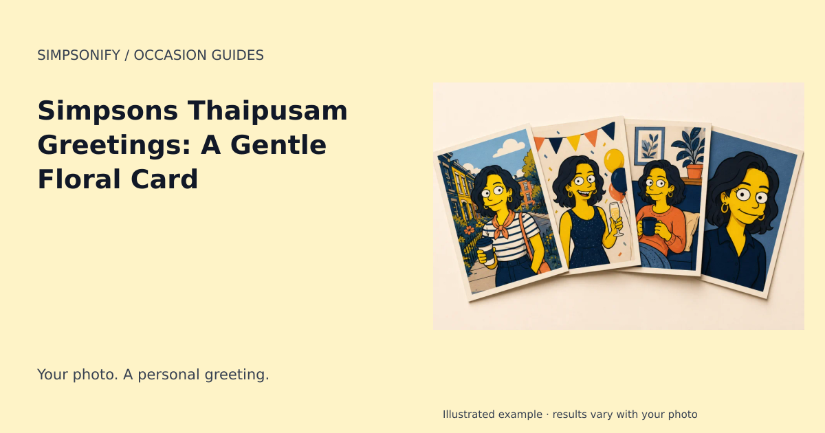 Guide cover: Simpsons Thaipusam Greetings: A Gentle Floral Card