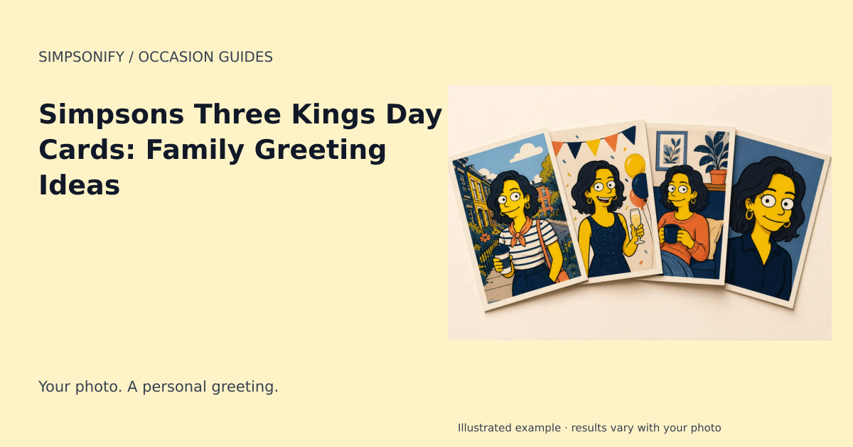 Guide cover: Simpsons Three Kings Day Cards: Family Greeting Ideas
