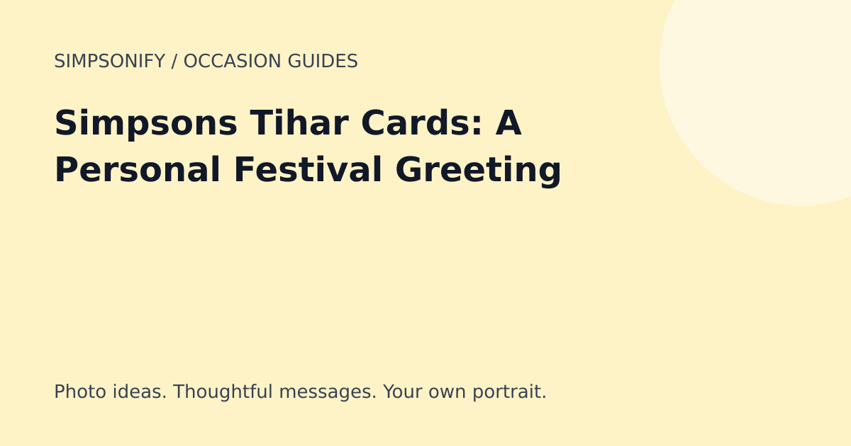 Guide cover: Simpsons Tihar Cards: A Personal Festival Greeting
