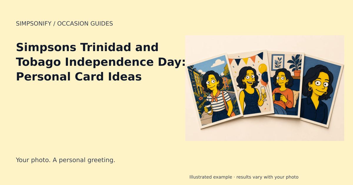 Guide cover: Simpsons Trinidad and Tobago Independence Day: Personal Card Ideas