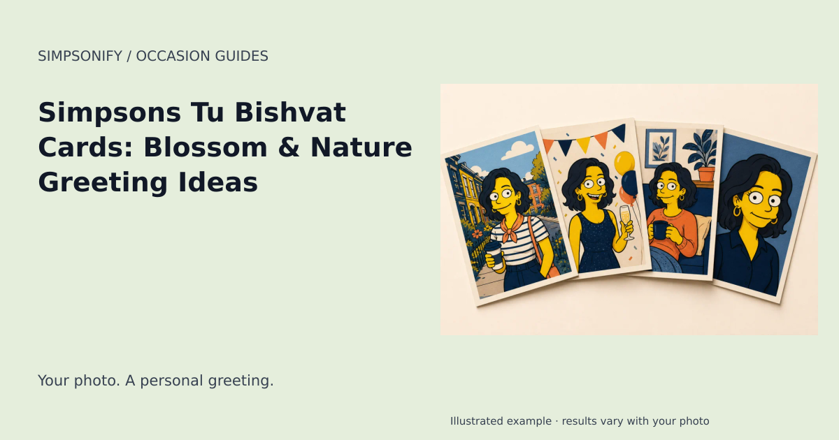 Guide cover: Simpsons Tu Bishvat Cards: Blossom & Nature Greeting Ideas