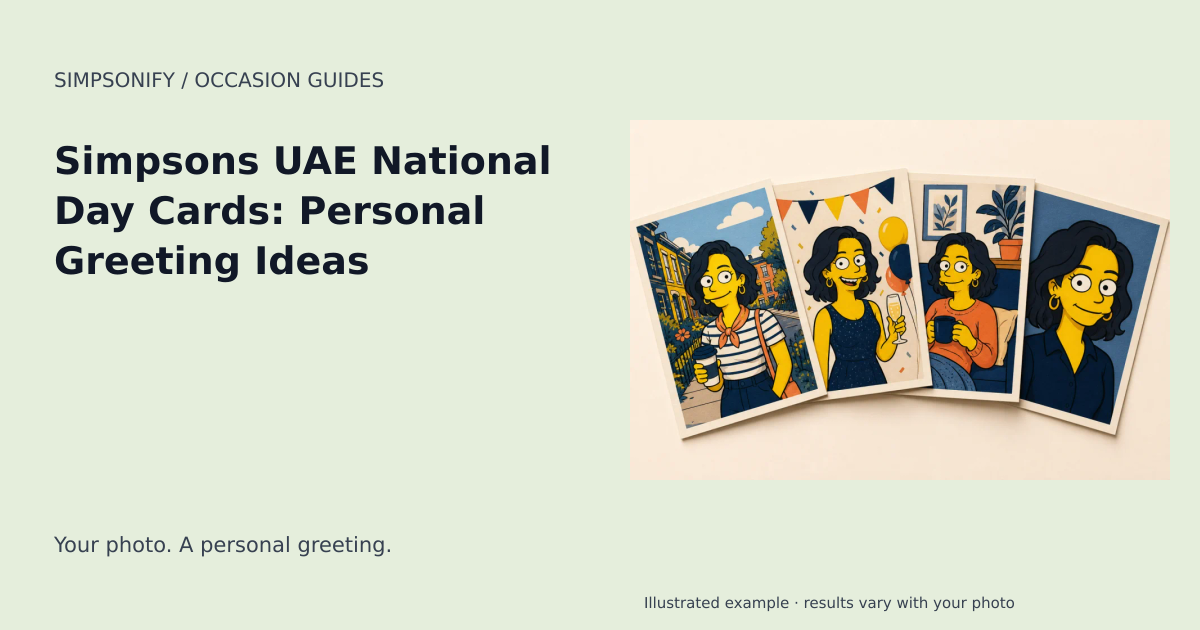 Guide cover: Simpsons UAE National Day Cards: Personal Greeting Ideas