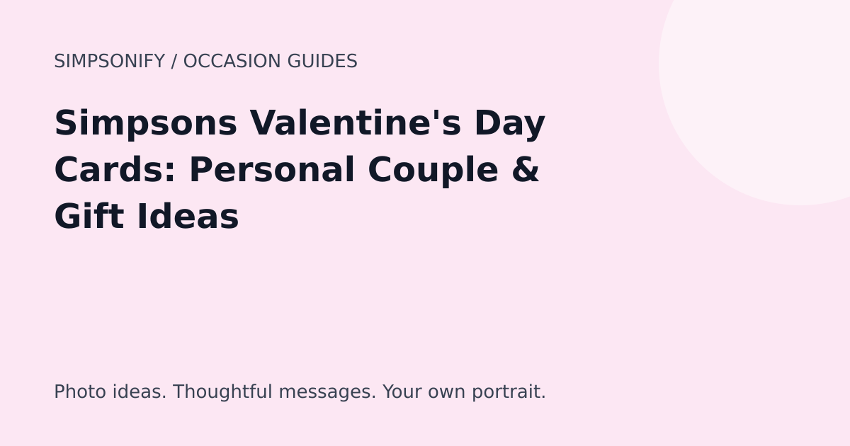 Guide cover: Simpsons Valentine's Day Cards: Personal Couple & Gift Ideas