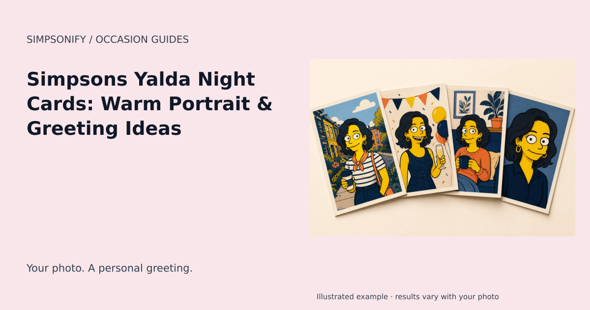 Guide cover: Simpsons Yalda Night Cards: Warm Portrait & Greeting Ideas